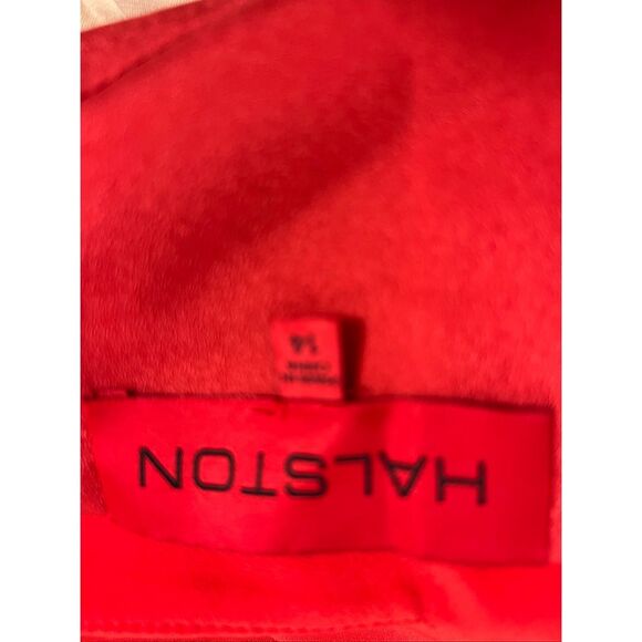 Halston Women's Red Sybil One-Shoulder Crepe Column Gown Maxi Dress Size 10 NWOT - Picture 14 of 16